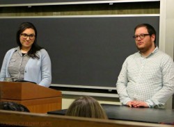 Seniors and Co-Presidents of YU Active Minds, (from left) Sarah Robinson and Yosef Schick.