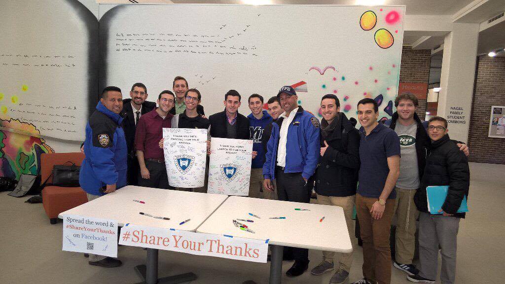 YU Thanks Police and Firefighters in Student-Run Initiative YU Thanks Police and Firefighters in Student-Run Initiative