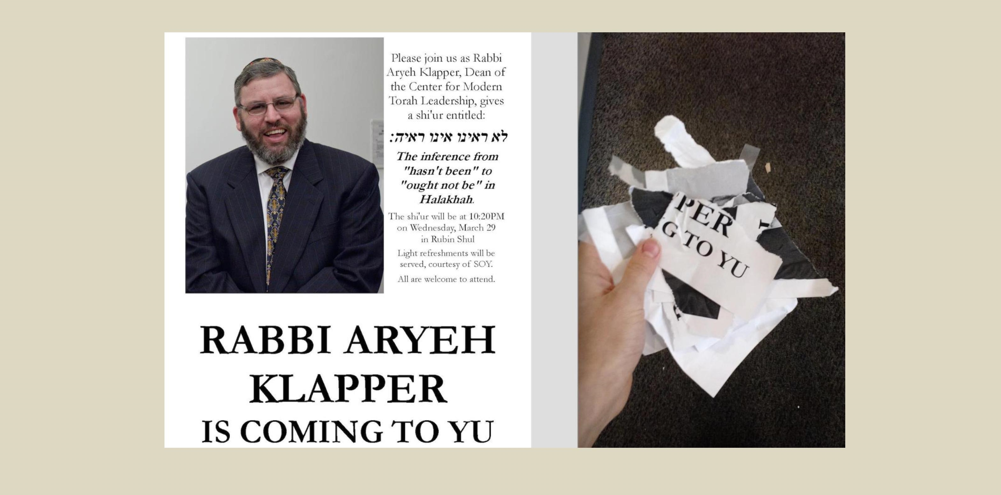 Rabbi Hershel Schachter: Inviting Rabbi Aryeh Klapper to Speak at YU is “like inviting a Reform rabbi” Rabbi Hershel Schachter: Inviting Rabbi Aryeh Klapper to Speak at YU is “like inviting a Reform rabbi”