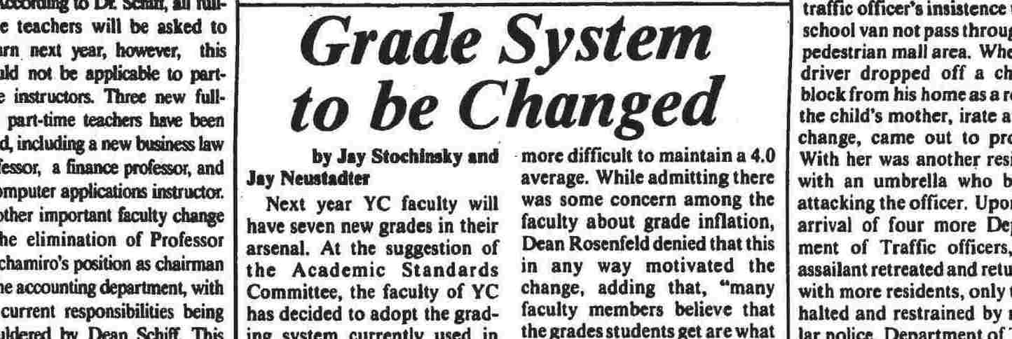 From the Archives: Grades From the Archives: Grades